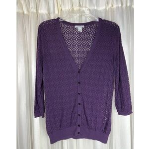 H&M Purple V-Neck Cardigan